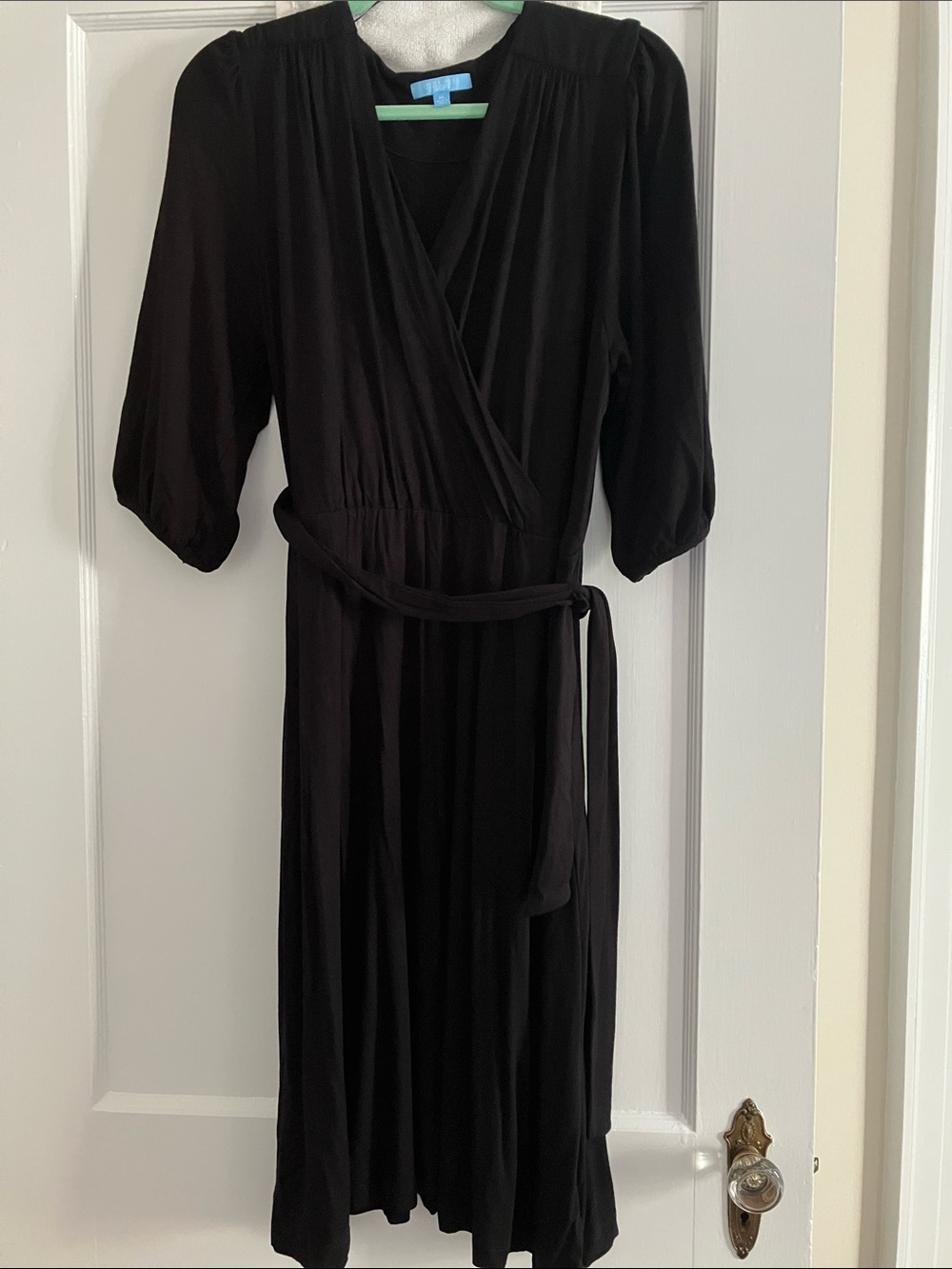 Draper James Black Midi Wrap Dress